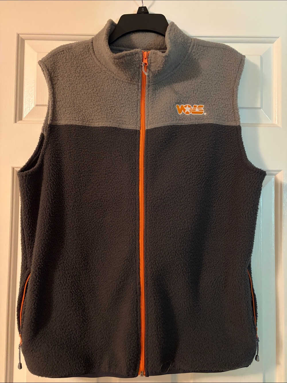Men’s (Unisex) Light Gray & Dark Gray Fleece Vest with Vols Accent